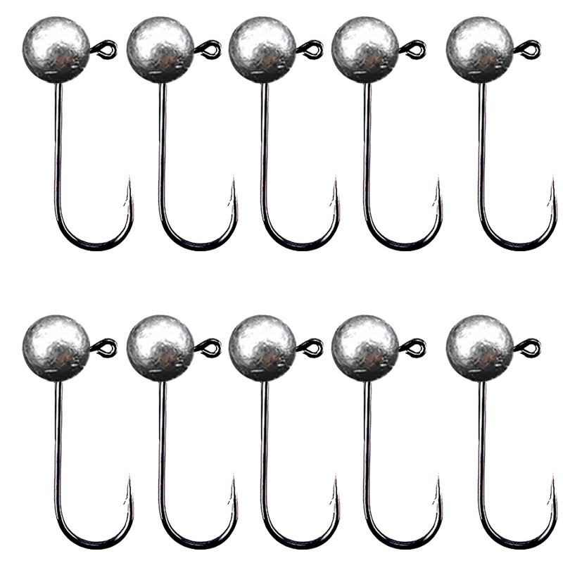 Fishing Hook Barbless - 10 ピース/ロットジグヘッド釣りフック 1 グラム 2 グラム