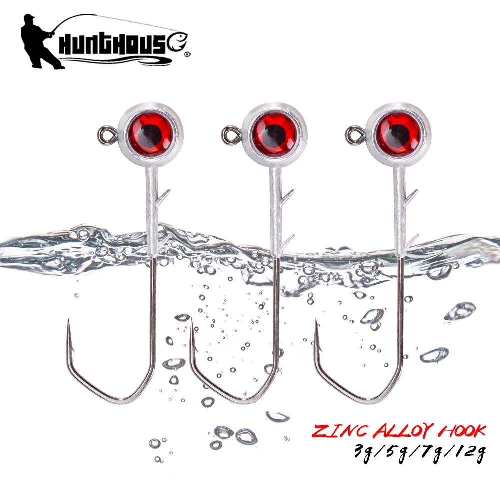 Fishing Hook Assortment - ハントハウス釣りフックセット亜鉛合金大きな目 5 グラム/7 グラム/10 グラム/14 グラムジギングジグネジ頭ソフトルアー魚ギアアクセサリー