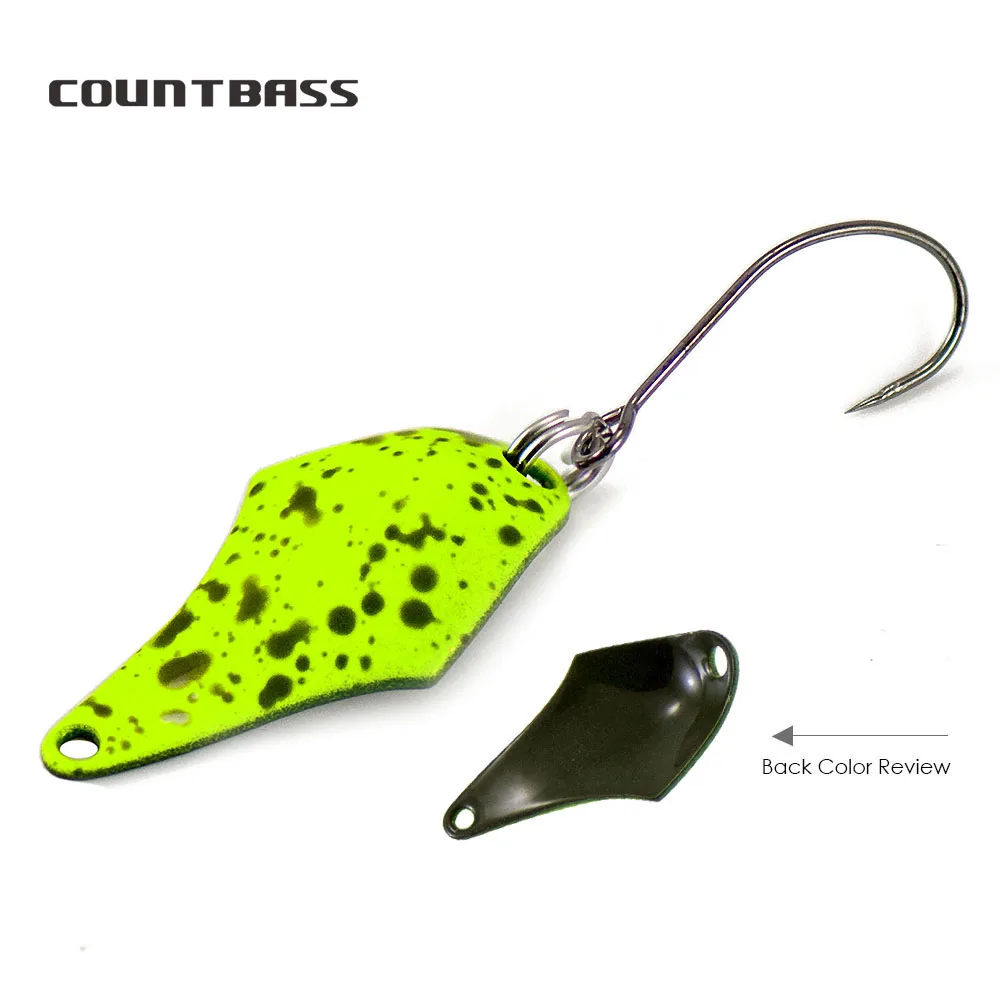 Fishing Hook Barbless - COUNTBASS 5/64 オンス 2 グラムキャスティングスプーンバーブレスフックサーモントラウトパイクバス金属真鍮釣りルアー