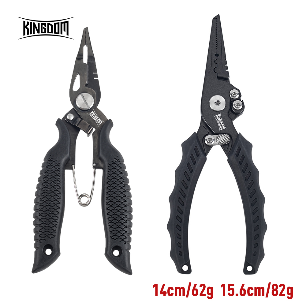 Fishing Hook Remover - 王国釣りプライヤー多機能スプリットリングワイヤーカッターフックリムーバー釣具 62 グラム 82 グラム 14