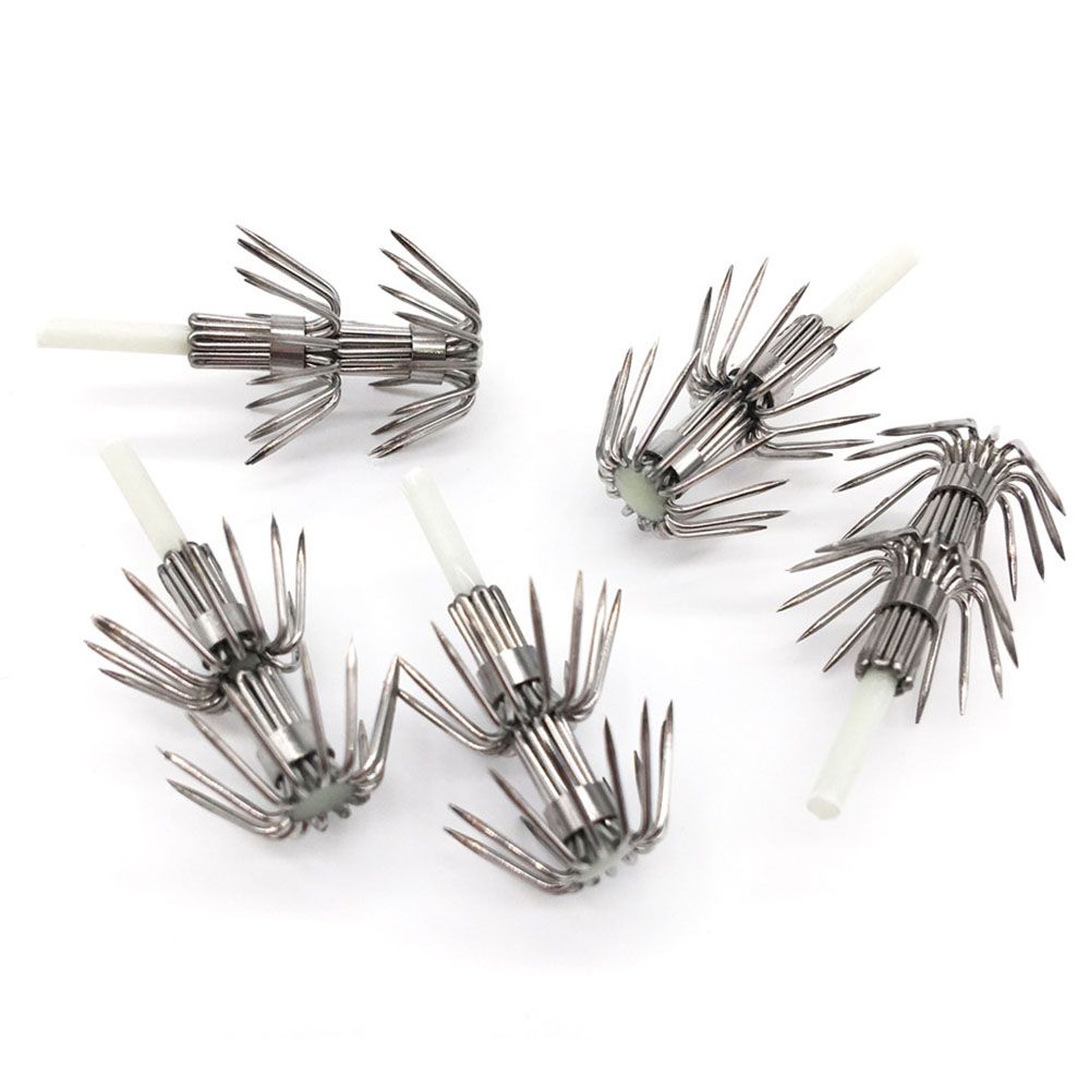 Fishing Hook Assortment - ステンレス鋼の釣り針,2層傘,ジギング,魚,イカ,カトルフィッシュ,タコ,卸売アクセサリー,5個