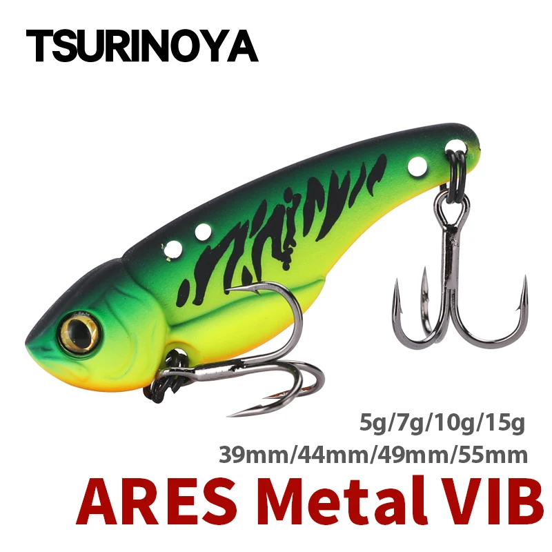 Fishing Hook Treble - をtsurinoya釣りハードルアー金属vib ARES-A 5グラム7グラム10グラム15グラム高音フックダブル穴低重心人工餌
