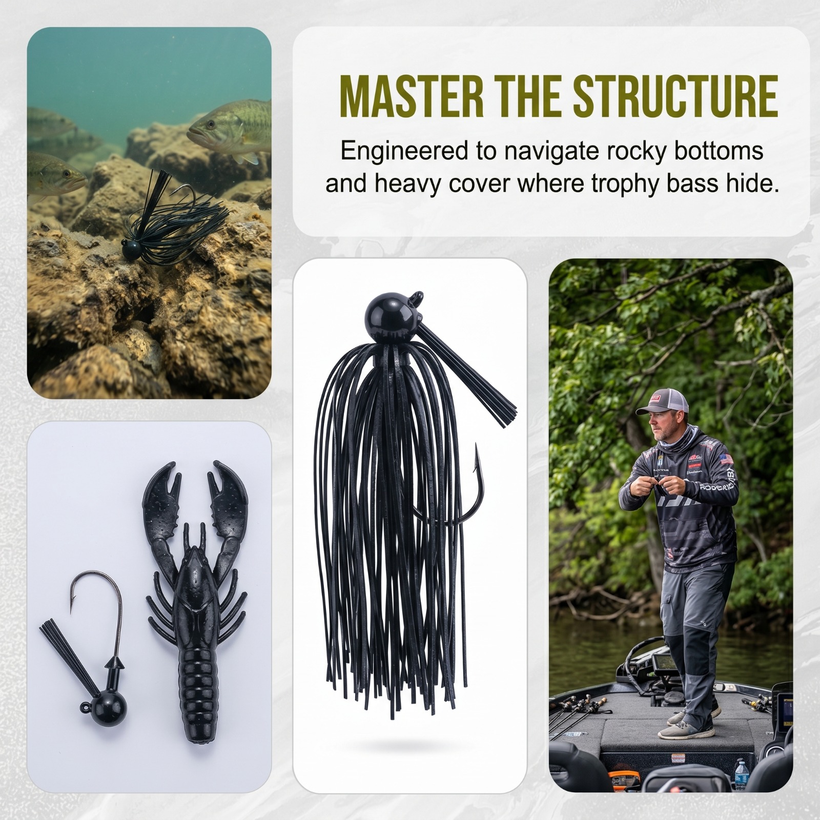 Fishing Hook Weedless - Goture 1個入り スイムフットボールジグ 3/8オンス ウィードレス バスフィッシングルアー