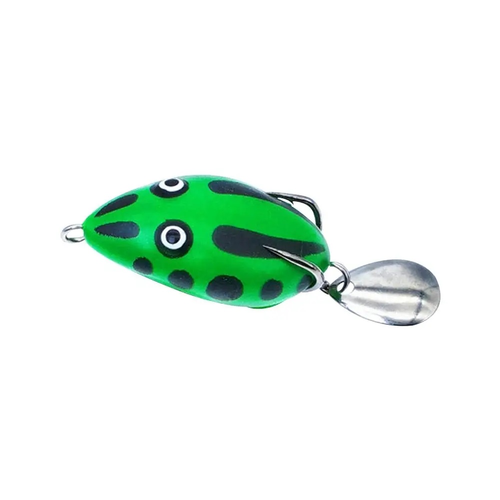 Fishing Hook Weedless - 5個/箱 トップウォーターフィッシングルアーセット ミニソフトフロッグスイムベイト BKKフック付き スピナースプーン ウィードレス