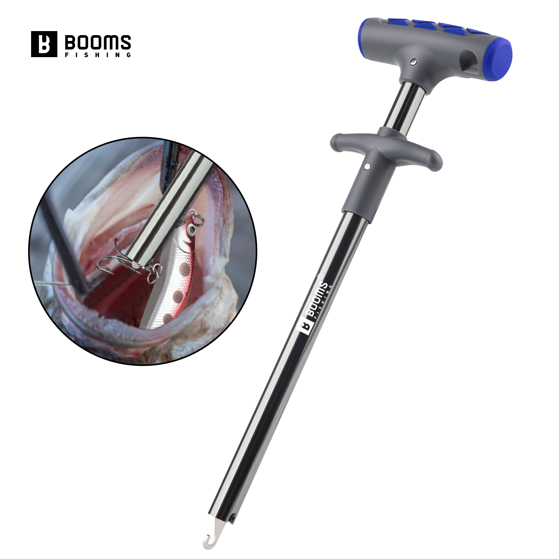 Fishing Hook Remover - ブーム釣り XW20 ロングフィッシュフックリムーバーリーチデフッカー 24 センチメートル釣りツールポータブル釣具アクセサリーロープ付き