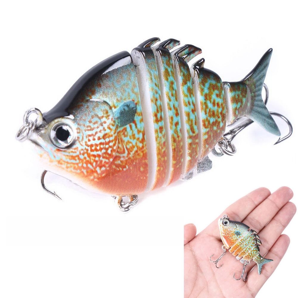 Fishing Hook Treble - 63 ミリメートル 9.3 グラムリアルなティラピアスイムベイト釣りルアーハード餌ルアートレブルフック​​付き多関節ルアー低音釣具