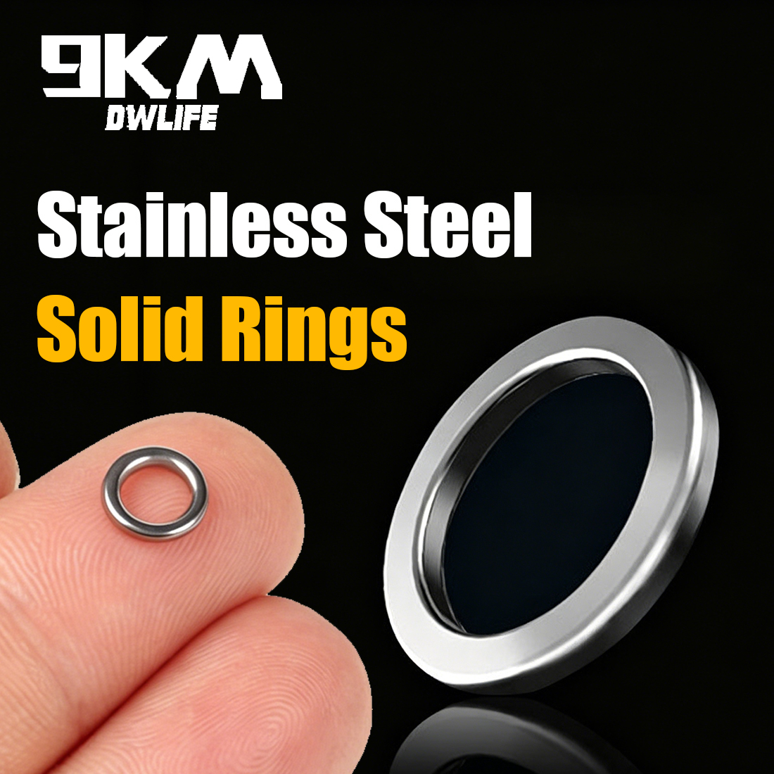 Fishing Hook Stainless Steel - 9KMソリッドリングフィッシング50個ステンレス鋼リングアシストフックジグバタフライリグ海水淡水釣り用