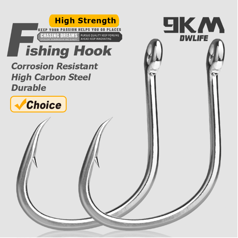 Fishing Hook Circle - 9 キロ釣りフック海水生き餌フック 25 〜 100 個サークルフックナマズフックワイドギャップ非オフセットフック低音タコバーブフック