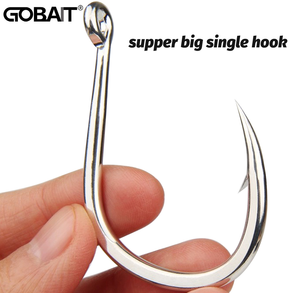 Fishing Hook Circle - 10 個ビッグフィッシュフック 1/0-7/0 スーパー釣り針鋼合金ガフ有刺鉄線防錆シャープアングルラジアンベンドマグロ釣りサークルフック