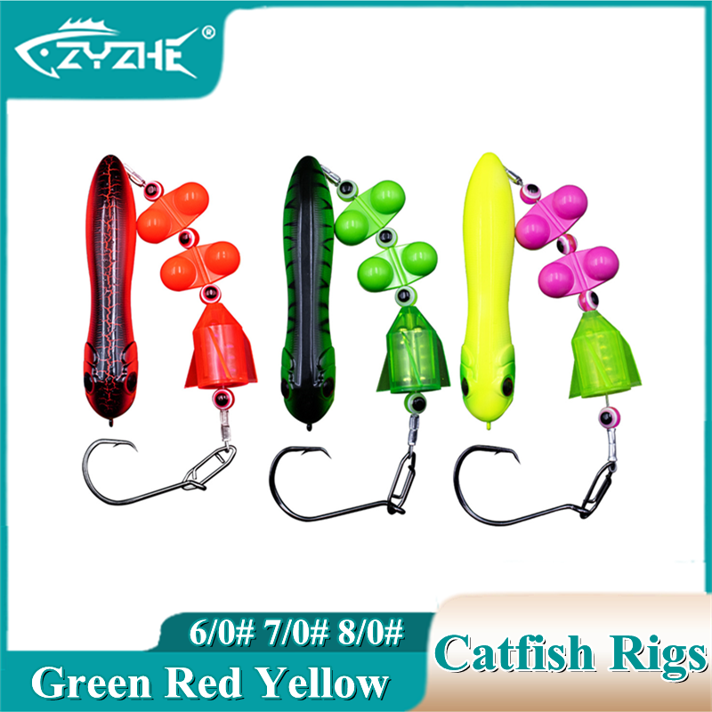 Fishing Hook Circle - ZYZHE キャットフィッシュリグ 1個入り 6/0付き # 7/0