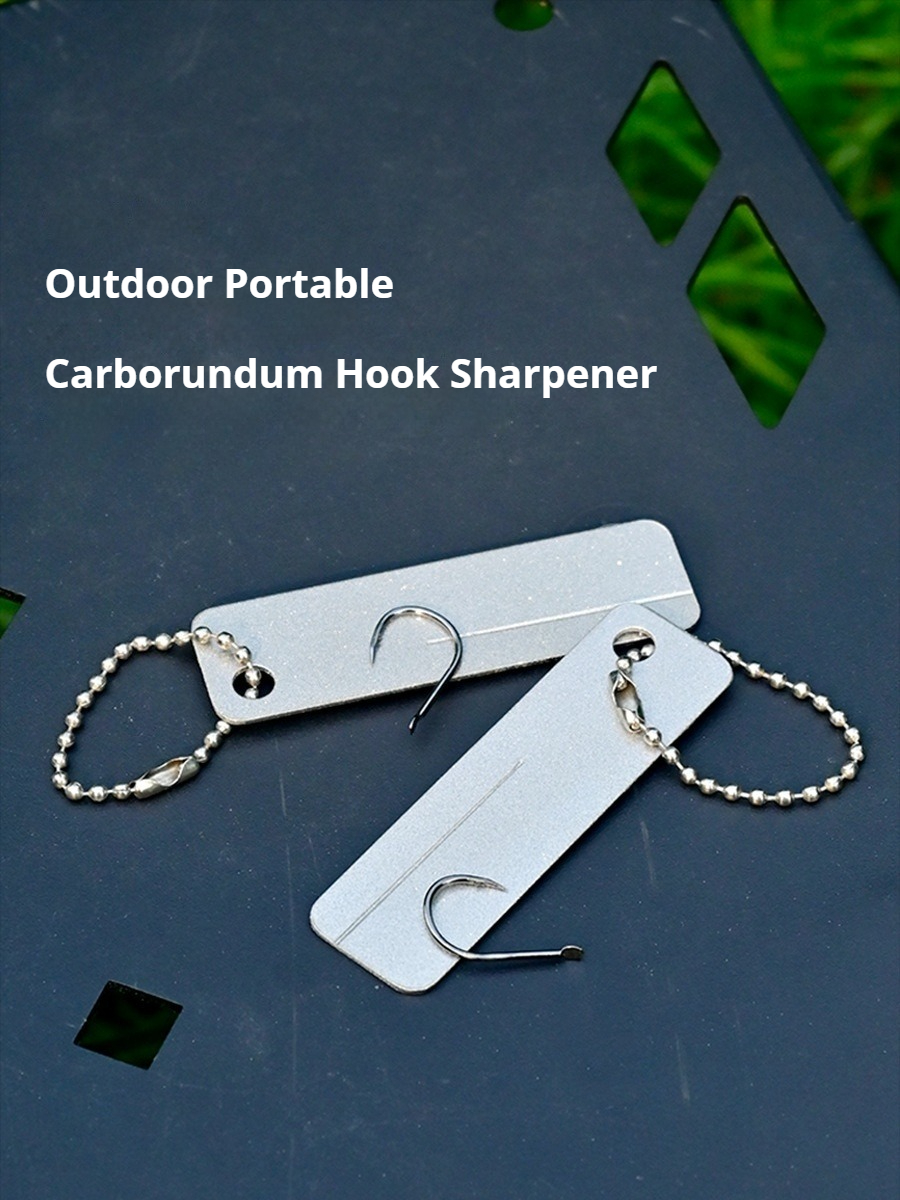 Fishing Hook - ポケットダイヤモンドシャープナー高硬度ミニツール釣り針ナイフ刃爪キーホルダーキャンプアウトドア用
