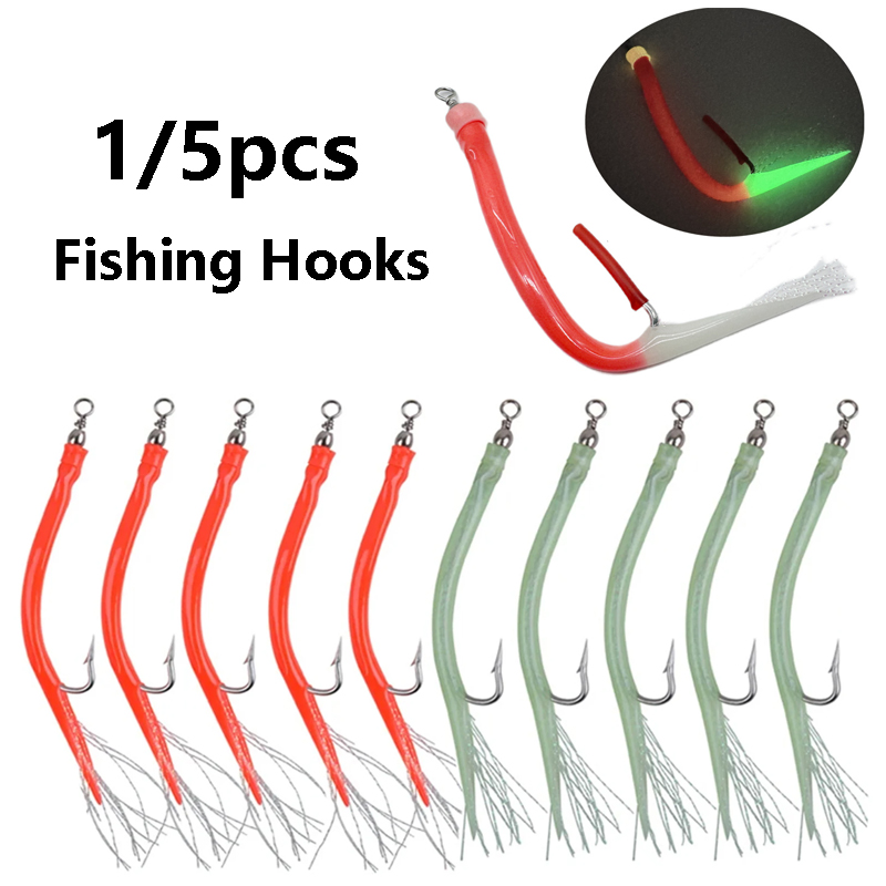 1/5個入り サバ釣り ウナギ釣り チューブジグ ベイト シ - Fishing Hook Offset のレビューと価格