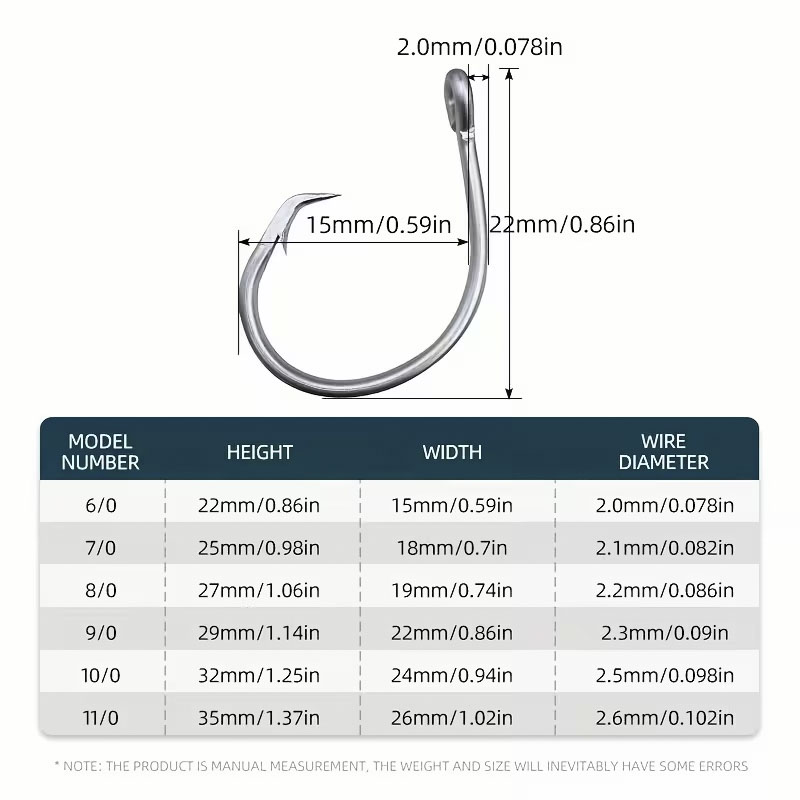30個/箱 釣り針 ステンレス製 ワイドギャップ サークル  - Fishing Hook Circle のレビューと価格