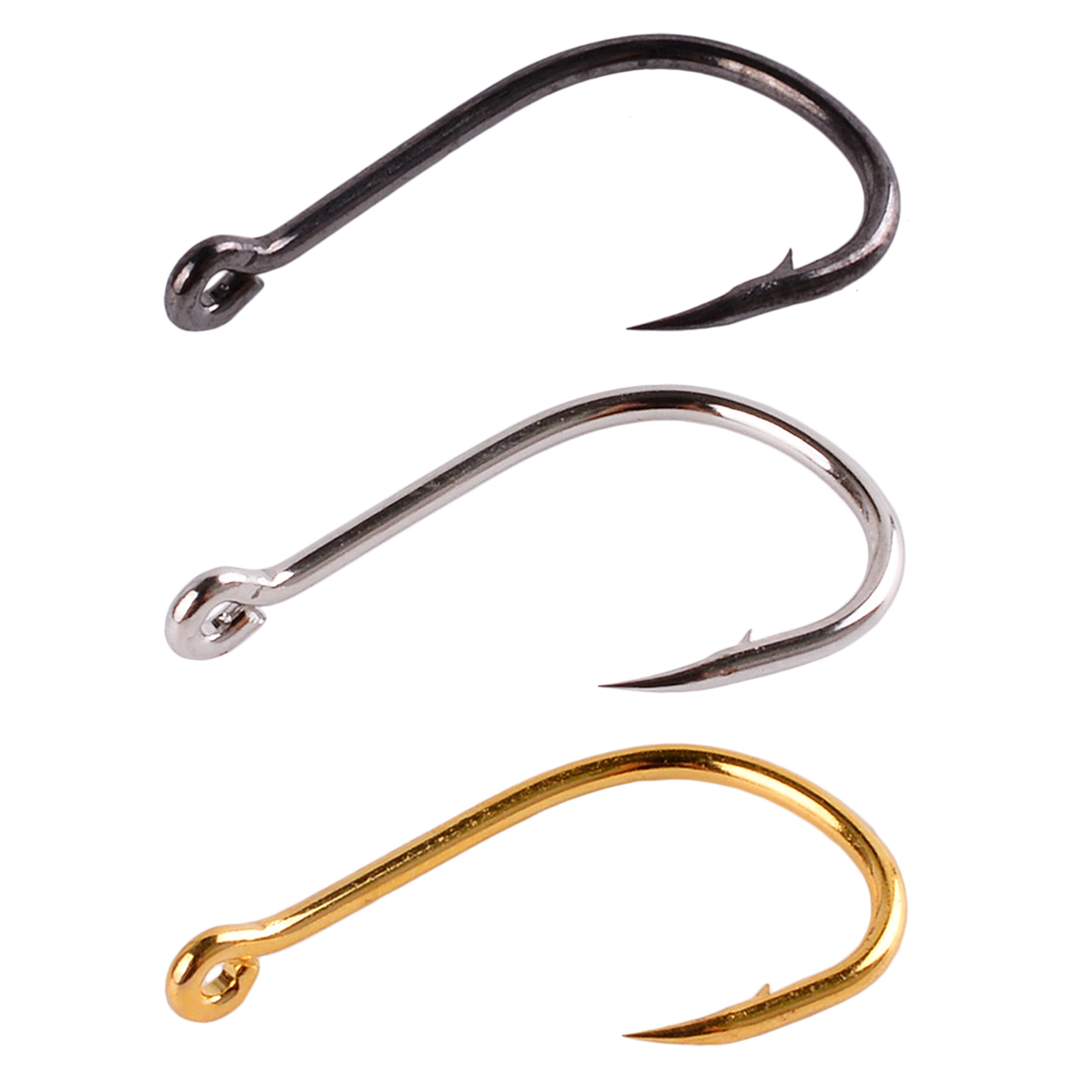 △   100個入り釣り針セット カーボンスチール製シングル - Fishing Hook Circle のレビューと価格