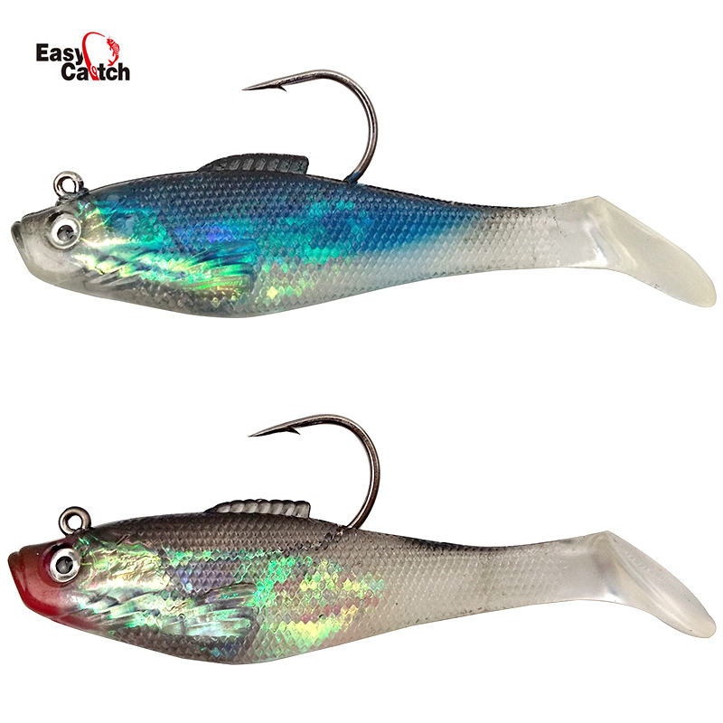 6 ピース/バッグ釣りルアー釣りフック付きジギングソフトルア - Fishing Hook Size のレビューと価格