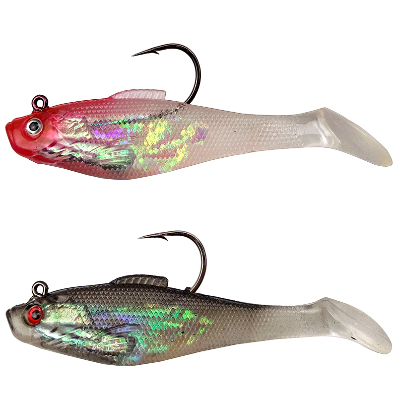 6 ピース/バッグ釣りルアー釣りフック付きジギングソフトルア - Fishing Hook Size のレビューと価格