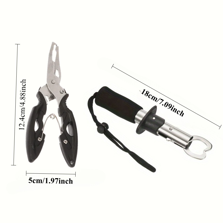 2 個の魚コントローラーセット含む 1 個の釣りトングと 1 - Fishing Hook Sharpener のレビューと価格