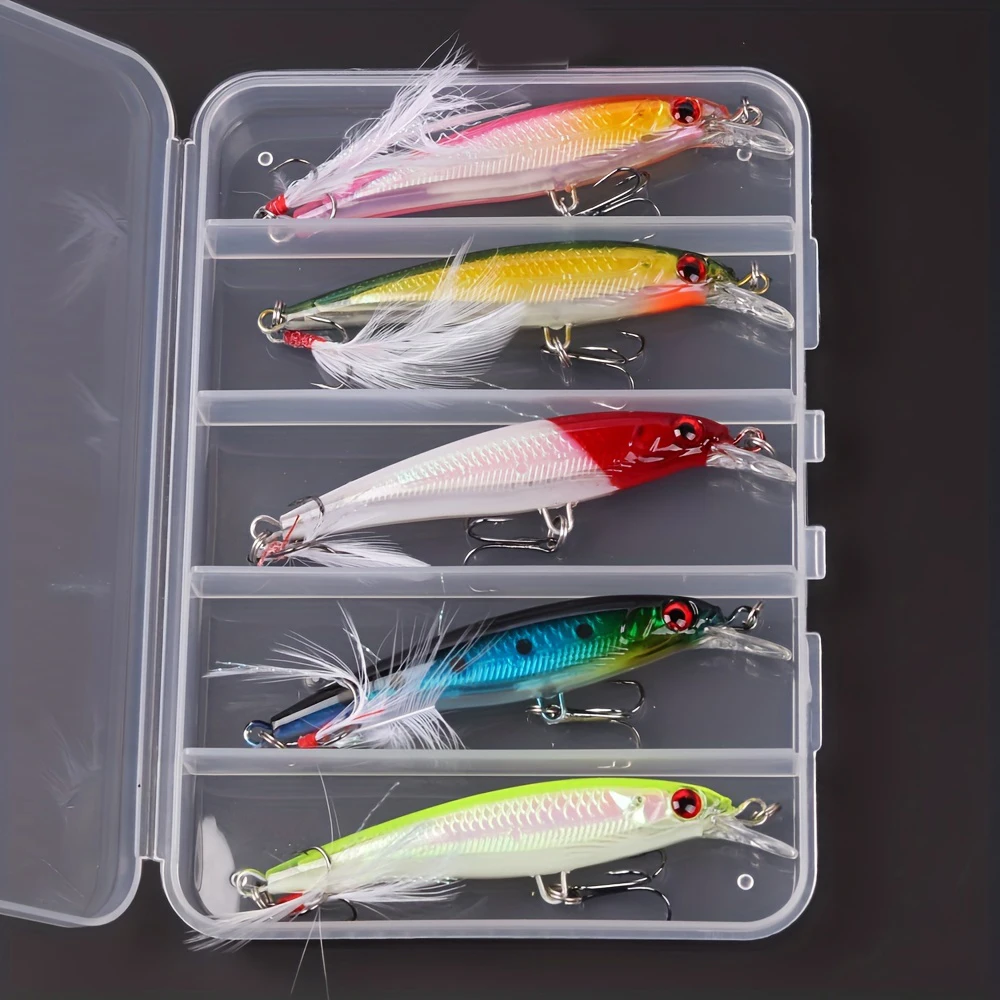 レーザー3Dアイズバイオニックミノー釣りルアー5個/箱 -  - Fishing Hook のレビューと価格