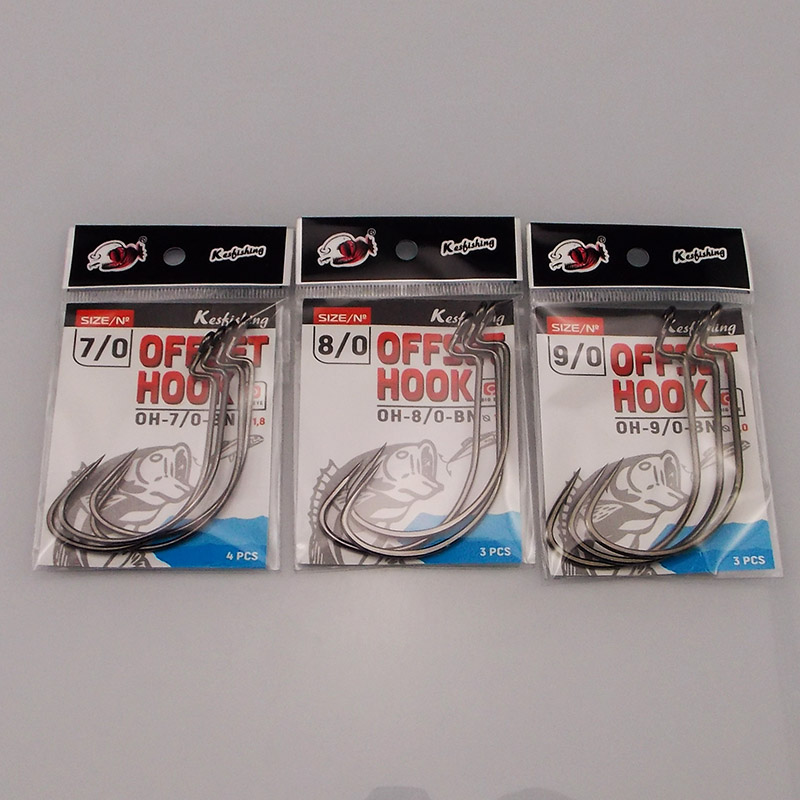 ESFISHING オフセットフック カーボンスチール製釣り - Fishing Hook Offset のレビューと価格