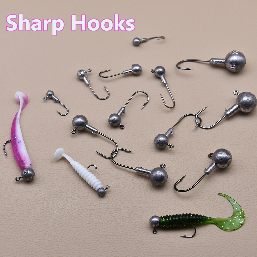 MrLurion 50個入り 1g-28g ジグヘッド釣り針 - Fishing Hook Weedless のレビューと価格