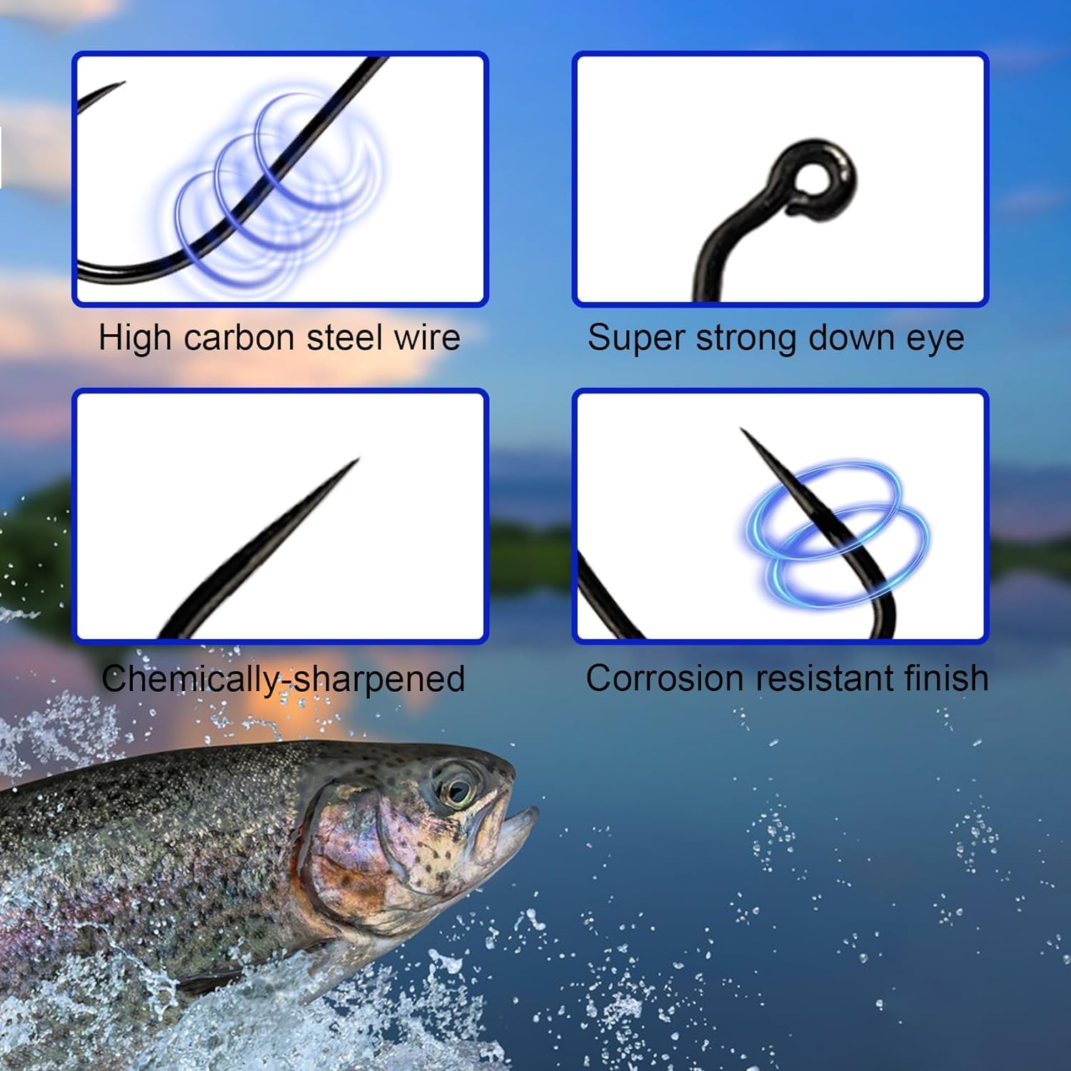 Aventik Eupheng 100個入り競技用バーブレス - Fishing Hook Barbless のレビューと価格