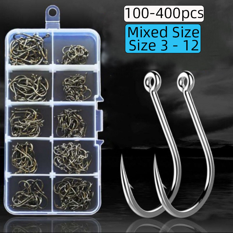 100-400個/箱 3 # -12 #   鯉釣り針 フラ - Fishing Hook Circle のレビューと価格