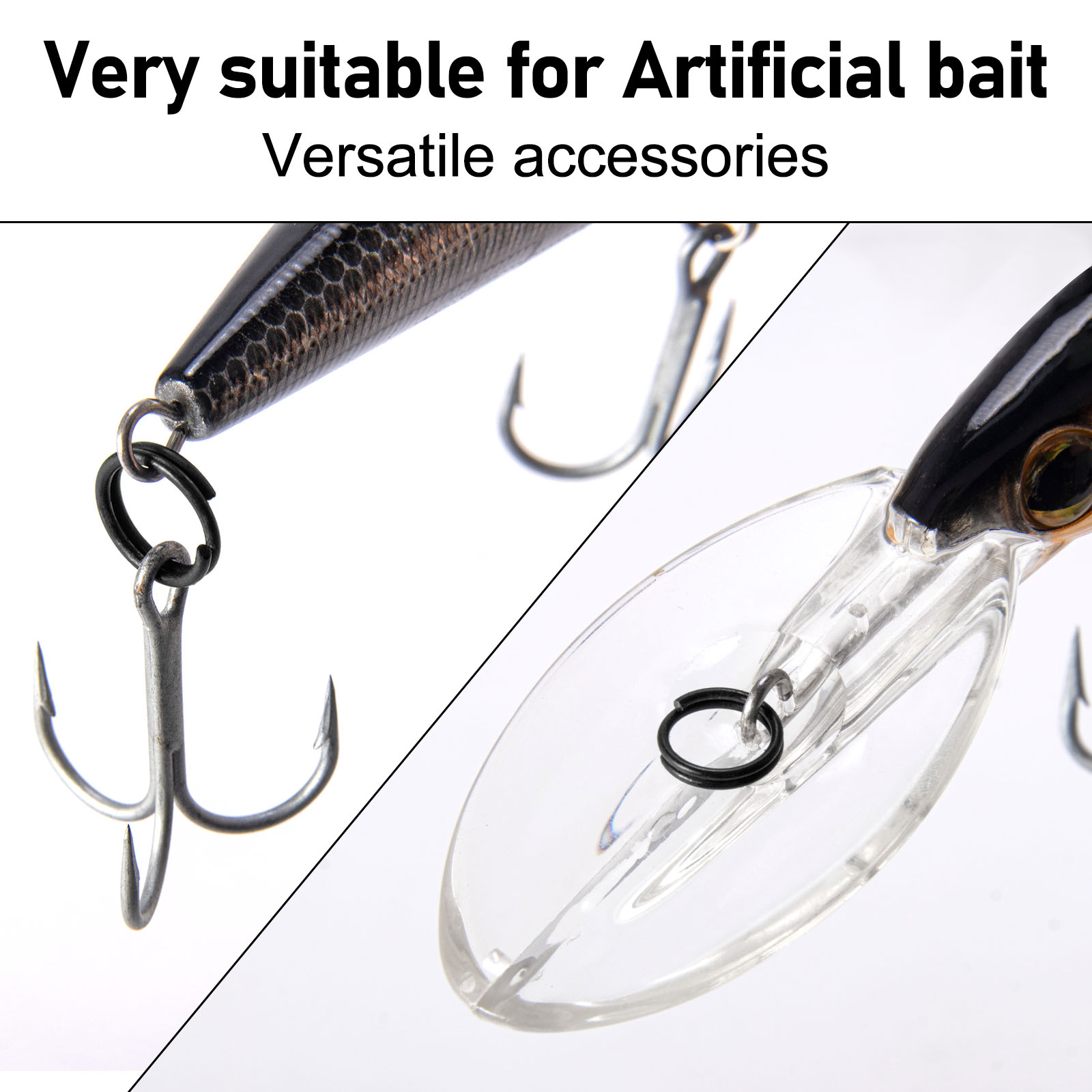 釣り用ルアースプリットリング 3.5mm-22mm 釣り針交 - Fishing Hook Stainless Steel のレビューと価格