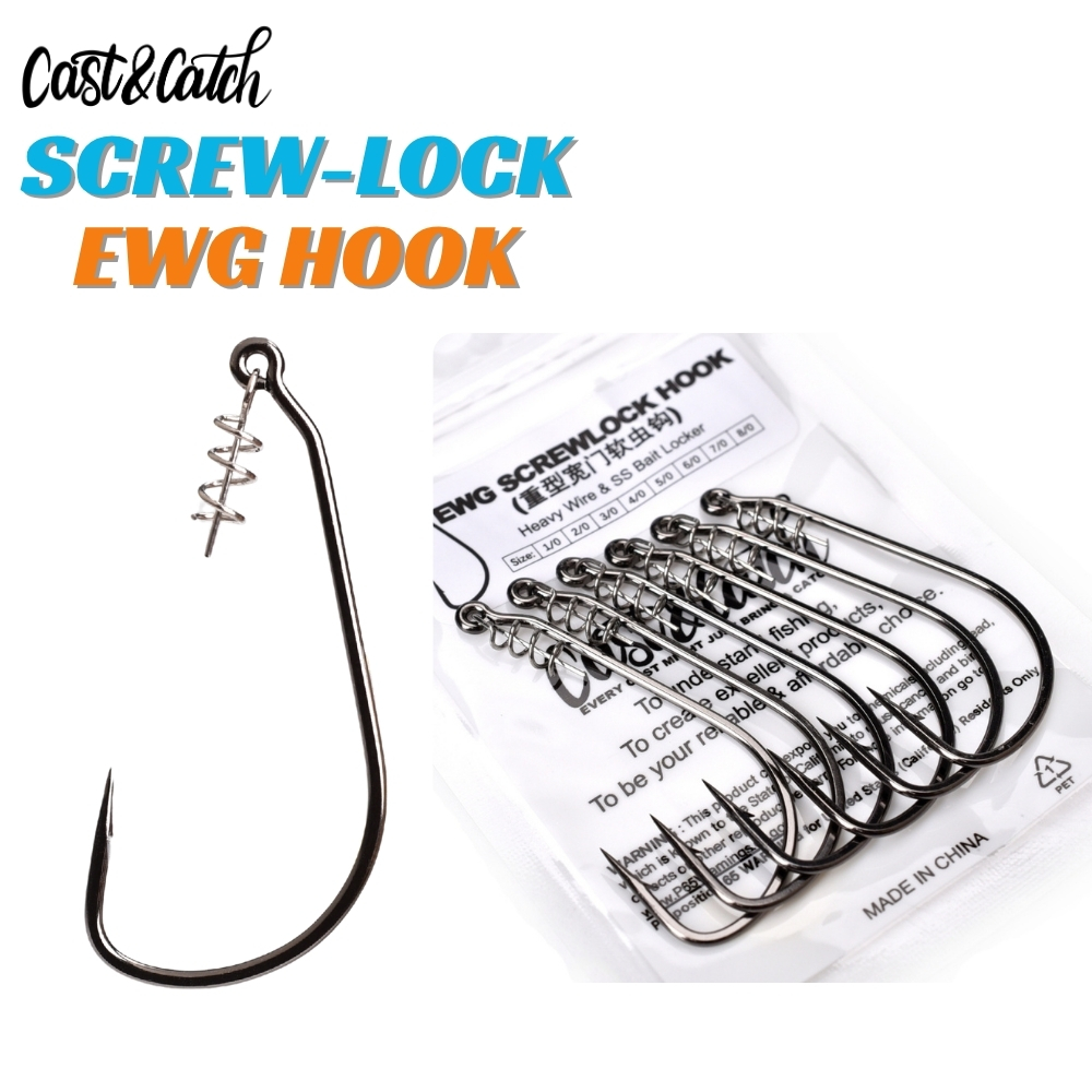 キャスト＆キャッチ スクリューロック ウィードレス EWGフ - Fishing Hook Weedless のレビューと価格