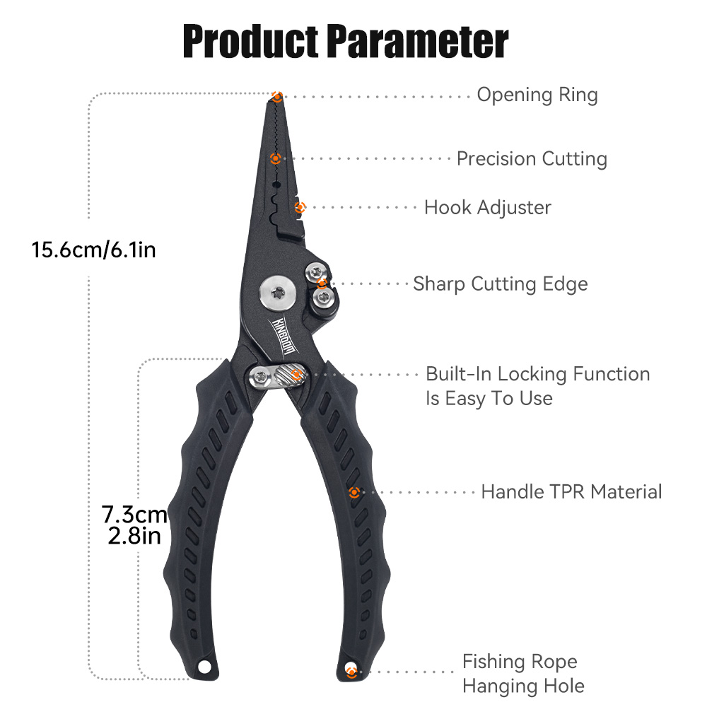王国釣りプライヤー多機能スプリットリングワイヤーカッターフッ - Fishing Hook Remover のレビューと価格