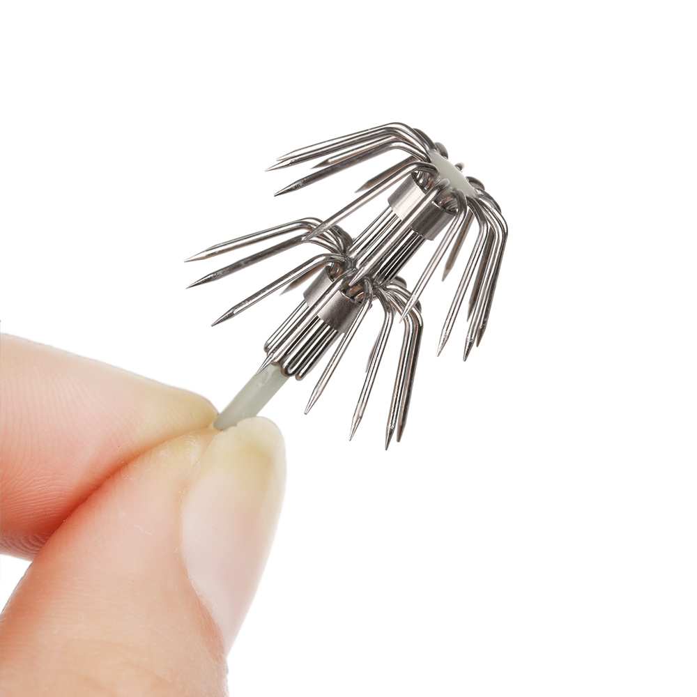 ステンレス鋼の釣り針,2層傘,ジギング,魚,イカ,カトルフィ - Fishing Hook Assortment のレビューと価格