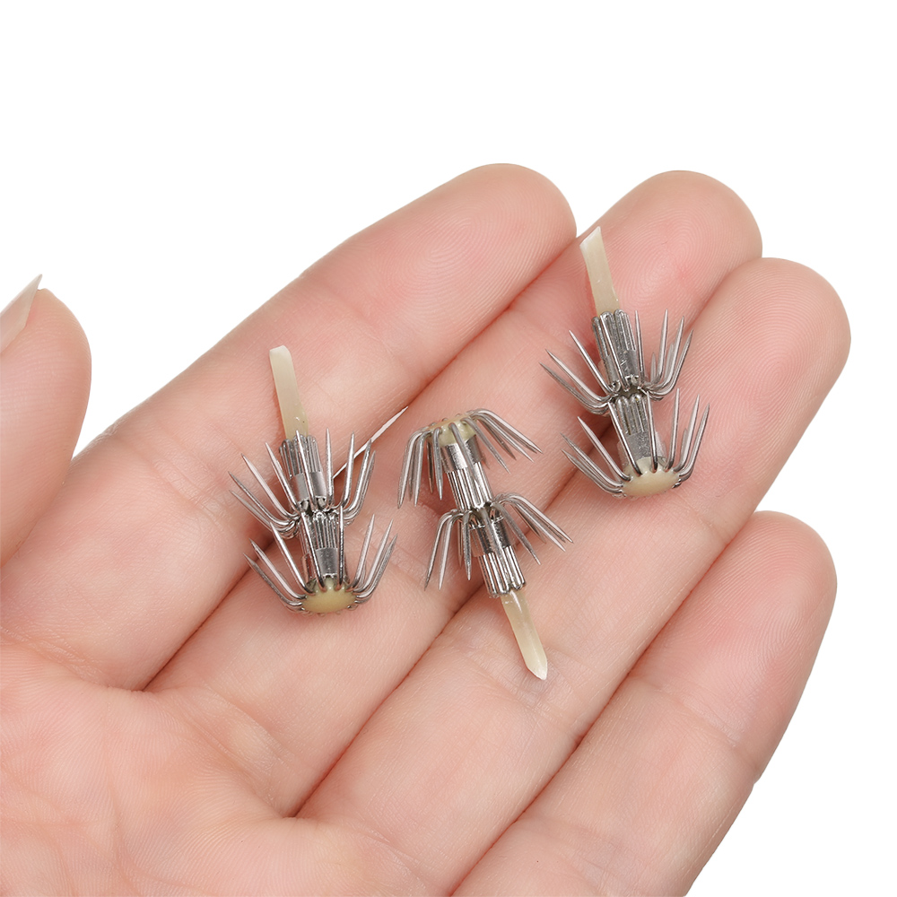 ステンレス鋼の釣り針,2層傘,ジギング,魚,イカ,カトルフィ - Fishing Hook Assortment のレビューと価格