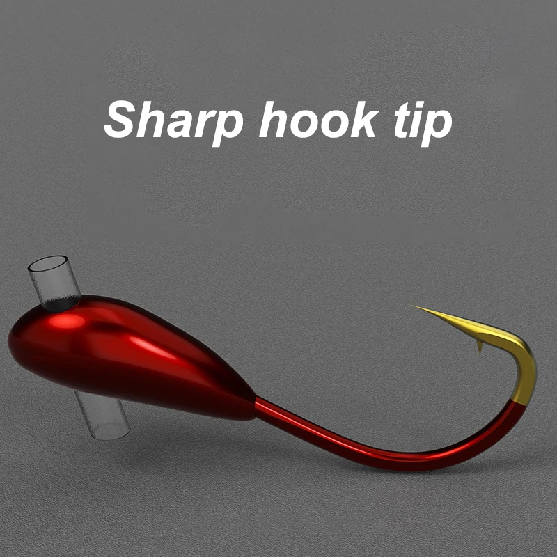 10/20 個冬氷釣りフック高炭素鋼有刺鉄線転倒フックジグヘ - Fishing Hook Assortment のレビューと価格