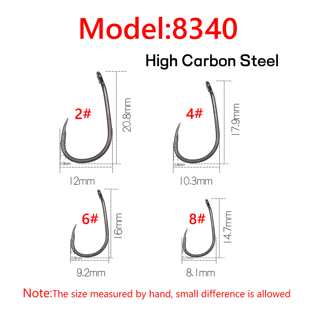 50個入り マットブラック コイ釣り用バーブレスフック ダウ - Fishing Hook Barbless のレビューと価格