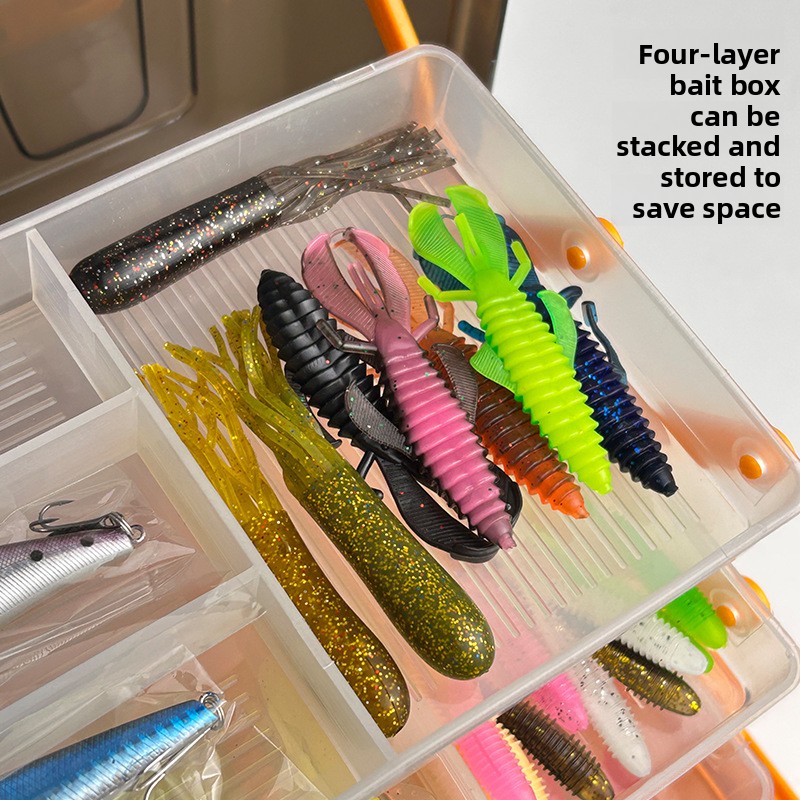 大型4層アウトドアフィッシングソフトベイトリードヘッドフック - Fishing Hook のレビューと価格