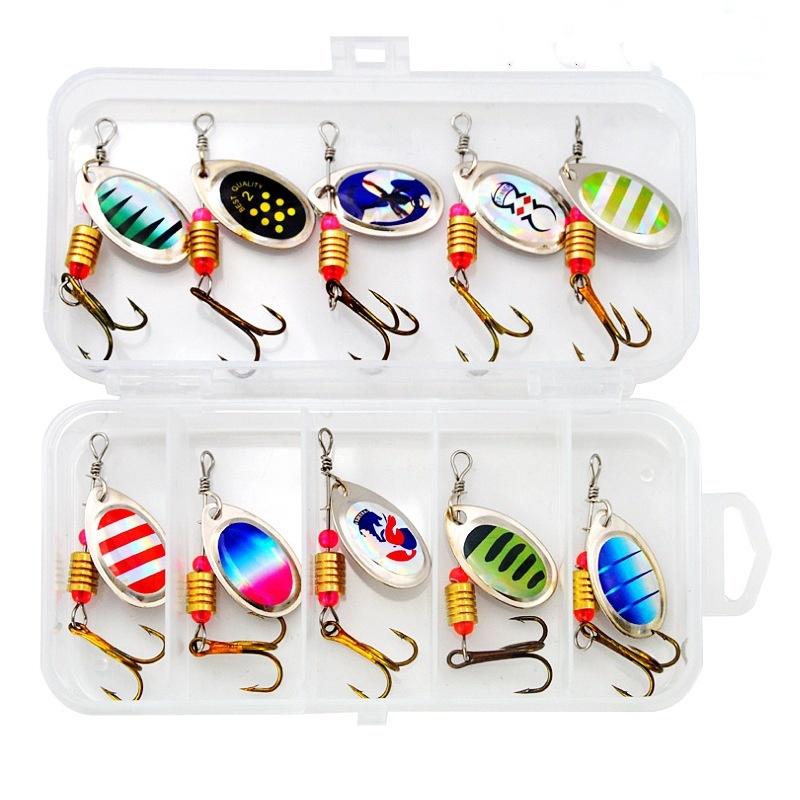 スピナーフィッシングルアーキット,スピナースピナースプーン, - Fishing Hook Treble のレビューと価格
