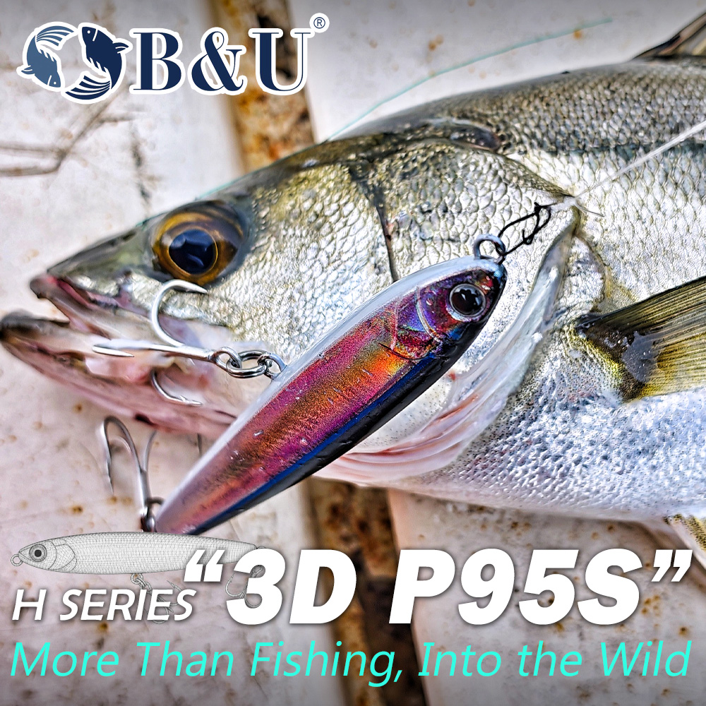 B&U シンキングペンシルフィッシングルアー 3Dプリント製 - Fishing Hook Treble のレビューと価格
