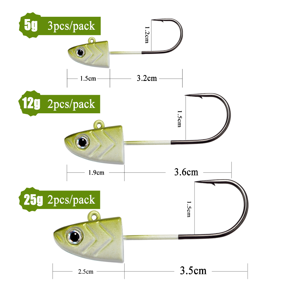 FTK釣り針 5g 12g 25g クランクジグヘッドフック - Fishing Hook Assortment のレビューと価格
