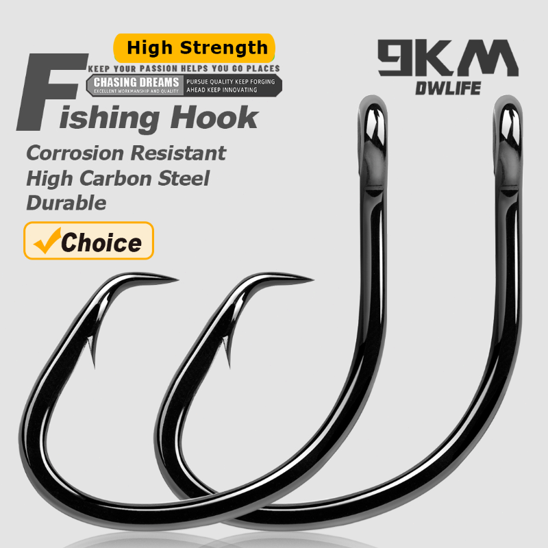 9 キロサークルフック 25 〜 50 個海水釣りフックオフ - Fishing Hook Barbless のレビューと価格