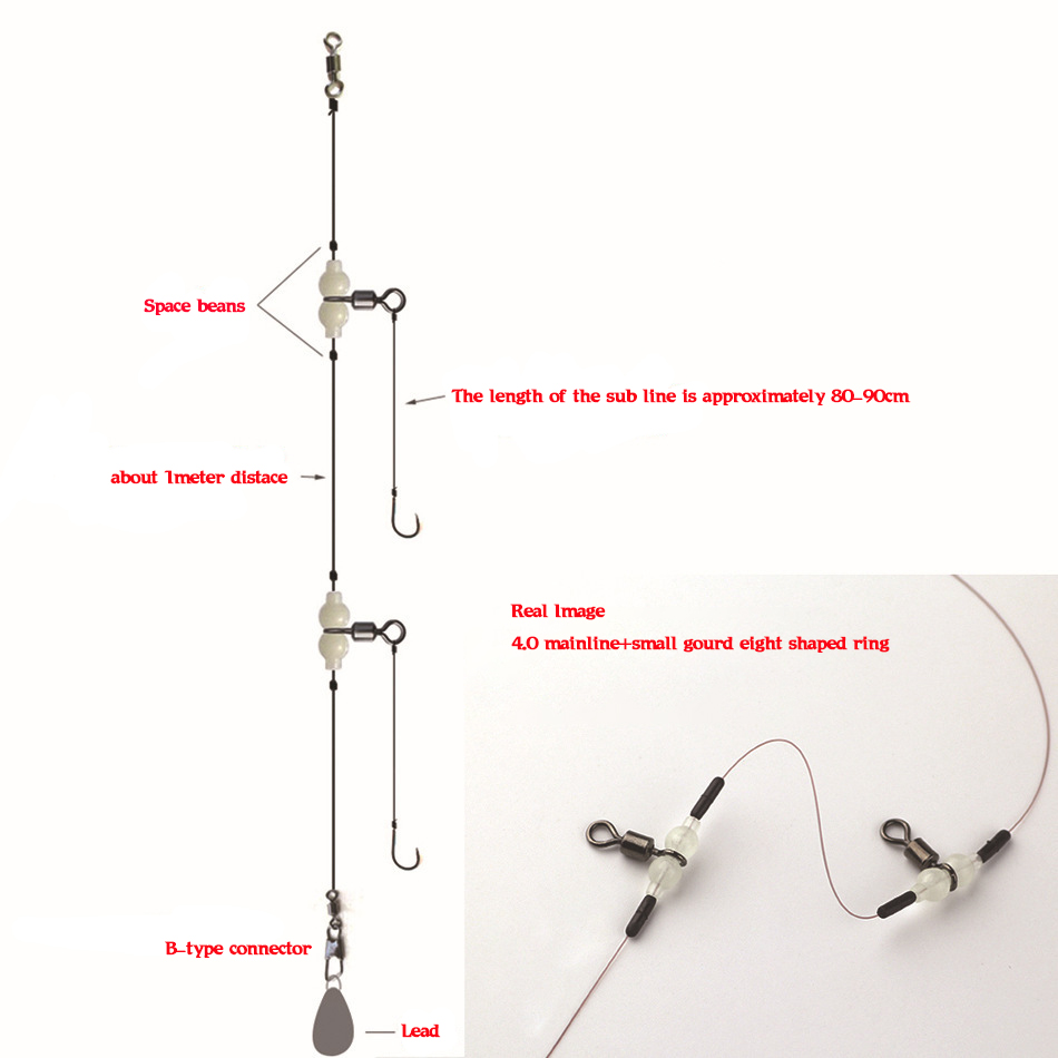 MNFT 100 個発光 3 ウェイ耐久性のある釣りスイベル - Fishing Hook Size のレビューと価格