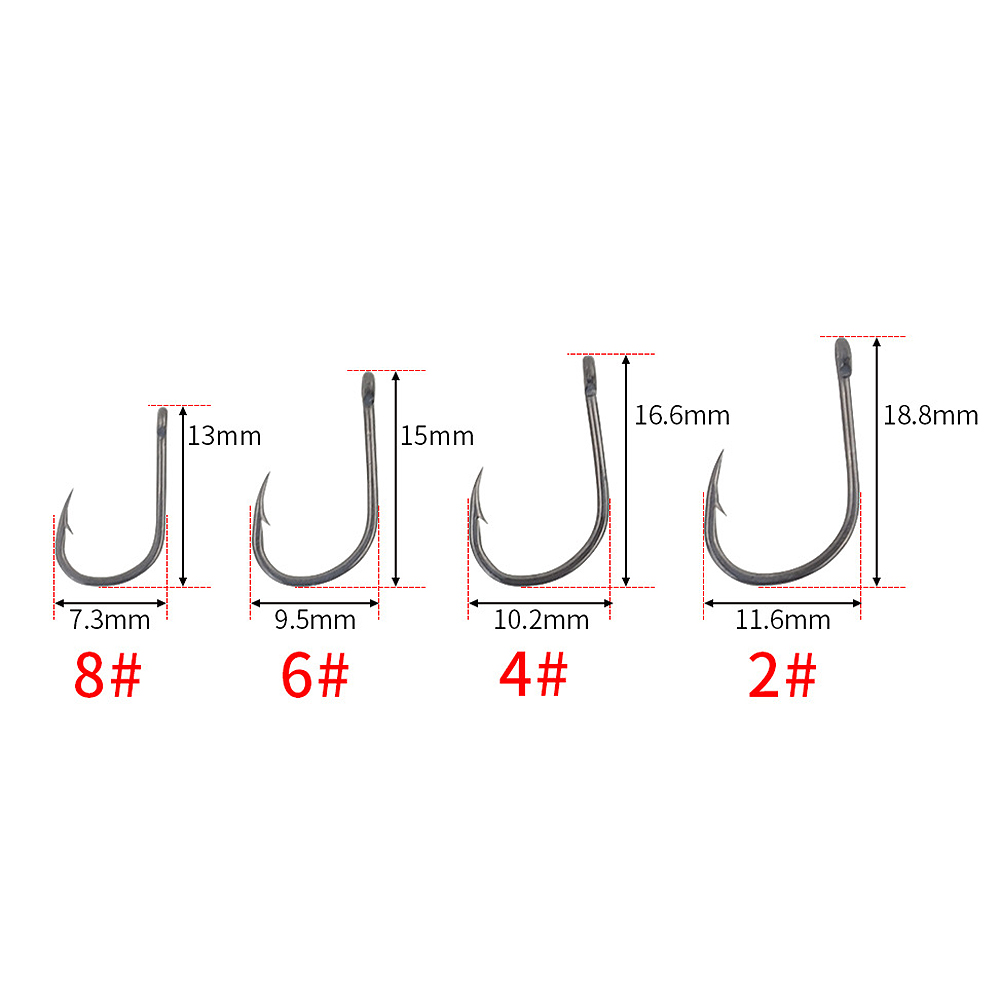 ABST 50個入り バーブ付きコーティング鯉釣り針 アイデ - Fishing Hook のレビューと価格