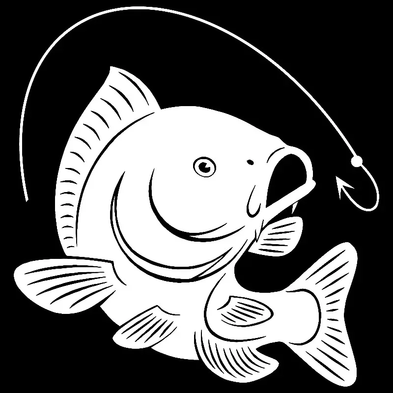 鯉の釣り針の装飾,釣りのステッカー,魚,漁師,趣味,車のステ - Fishing Hook のレビューと価格