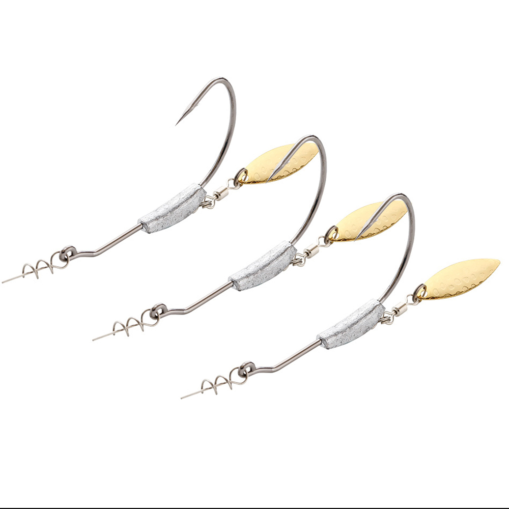 Atueno 4個オフセット釣りフック加重でクランクフックス - Fishing Hook Offset のレビューと価格