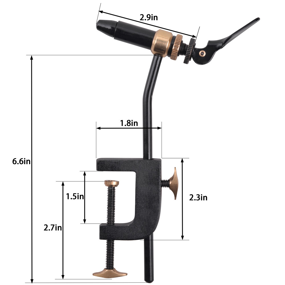 ロータリーフライバイスツール、Cクランプ、硬化鋼ジョーの結束 - Fishing Hook Jig のレビューと価格