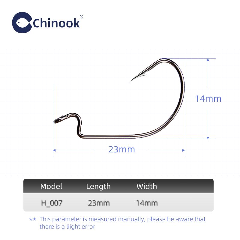 チヌーク 20個入り ワイドワーム テキサンフック カーボン - Fishing Hook Barbless のレビューと価格