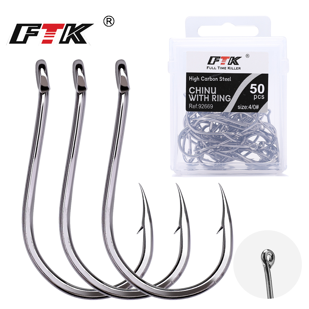FTK CHINU リング付きバーブ付きフィッシュフック 1 - Fishing Hook Barbless のレビューと価格