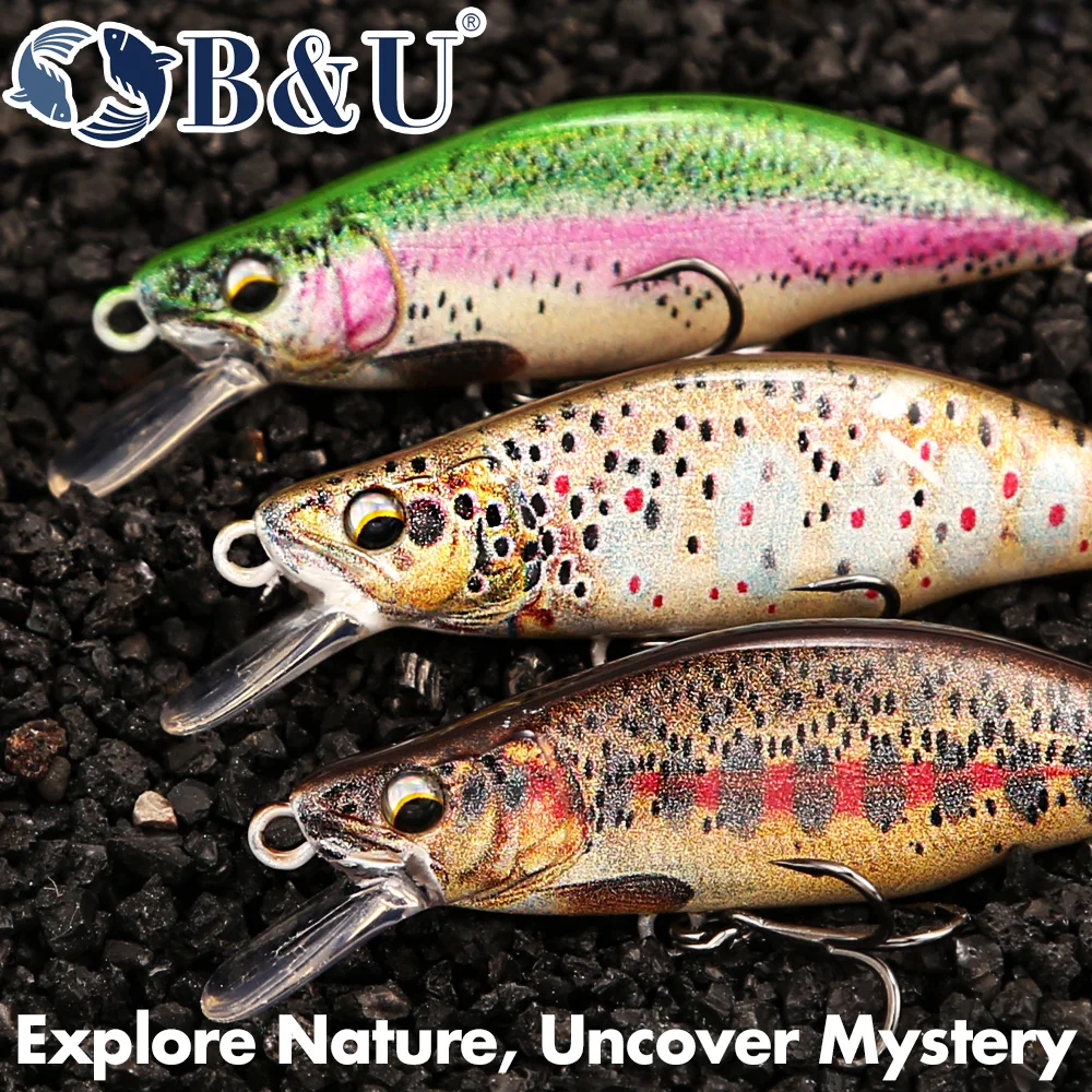 B&U トラウトパターンハードベイトシンキングミノー釣りルア - Fishing Hook Assortment のレビューと価格