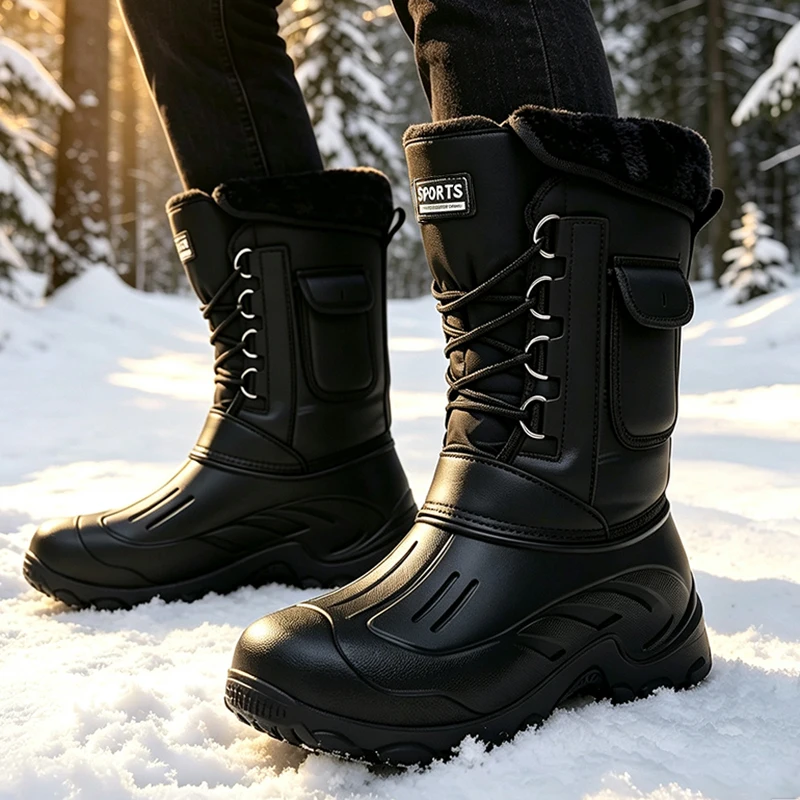 男性冬のスノーブーツ屋外釣り靴雪トレッキングシューズ男性屋外 - Fishing Hook のレビューと価格