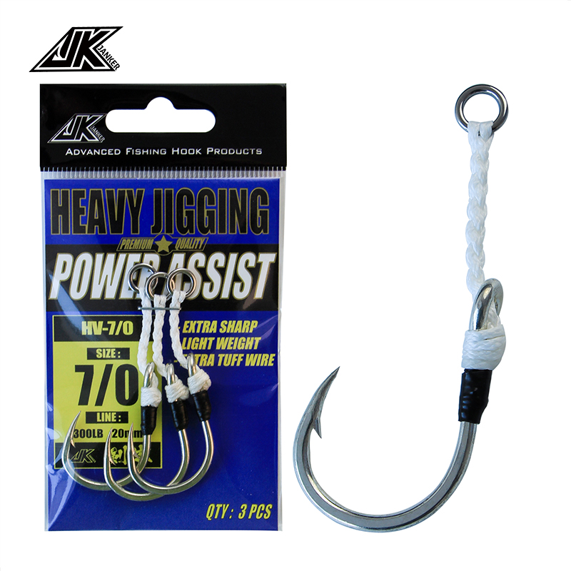 JK HVヘビーアシスト海釣り4倍強度ジグフック32ストラン - Fishing Hook Assortment のレビューと価格