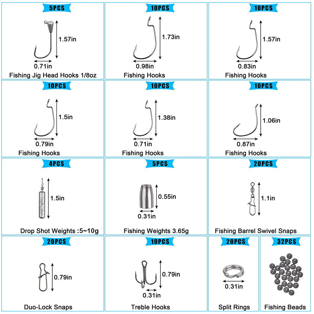 ワームフック,ジグヘッド,ドロップショット,スイベル,バス, - Fishing Hook Jig のレビューと価格