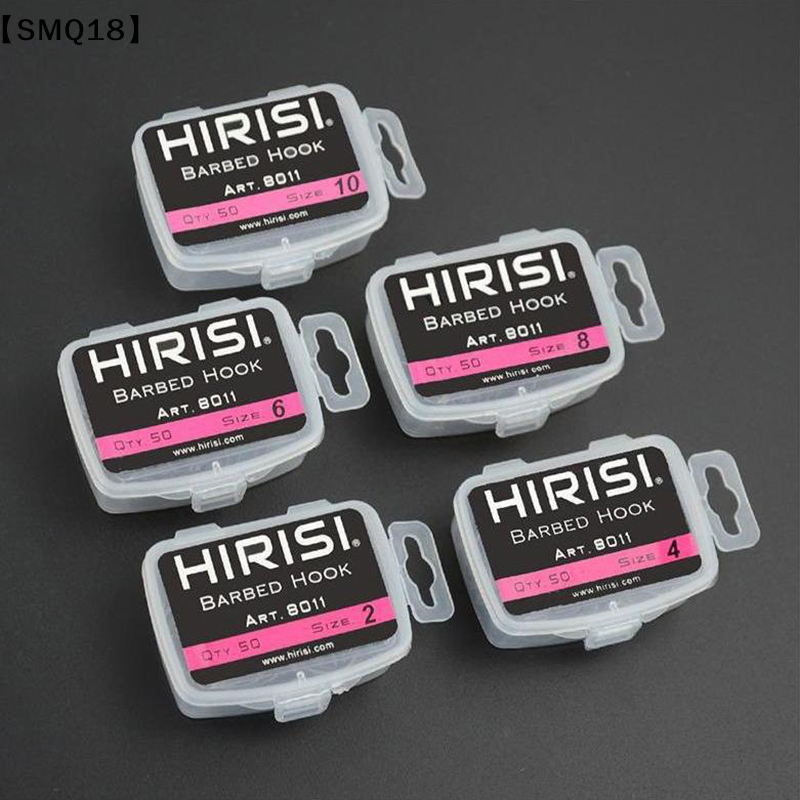 ヒリシ 50個入り 箱入りフック バーブ付きマルチタイプフッ - Fishing Hook Box のレビューと価格